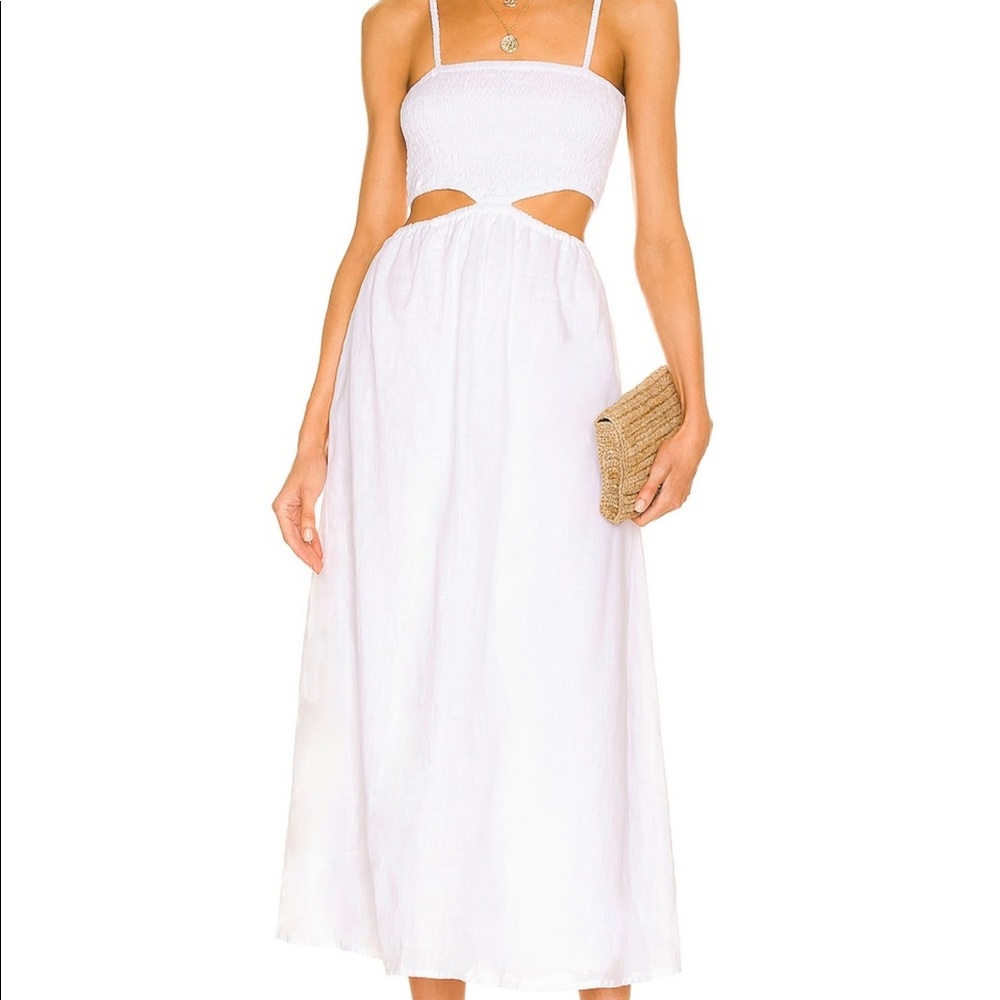 Summer white dress from Faithfull the Brand, size M, never worn with tags